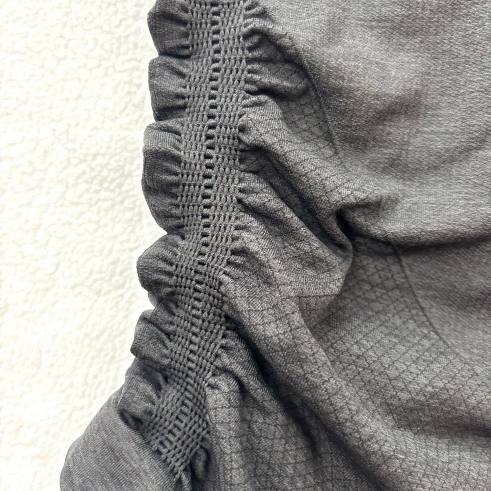 Lululemon Dark Gray in The Flow Crop Scrunch Midrise Compression‎ Capri Leggings